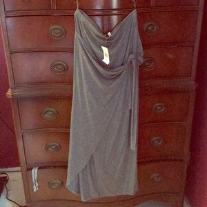 Brand New Guess Tie Front Grey Maxi Skirt